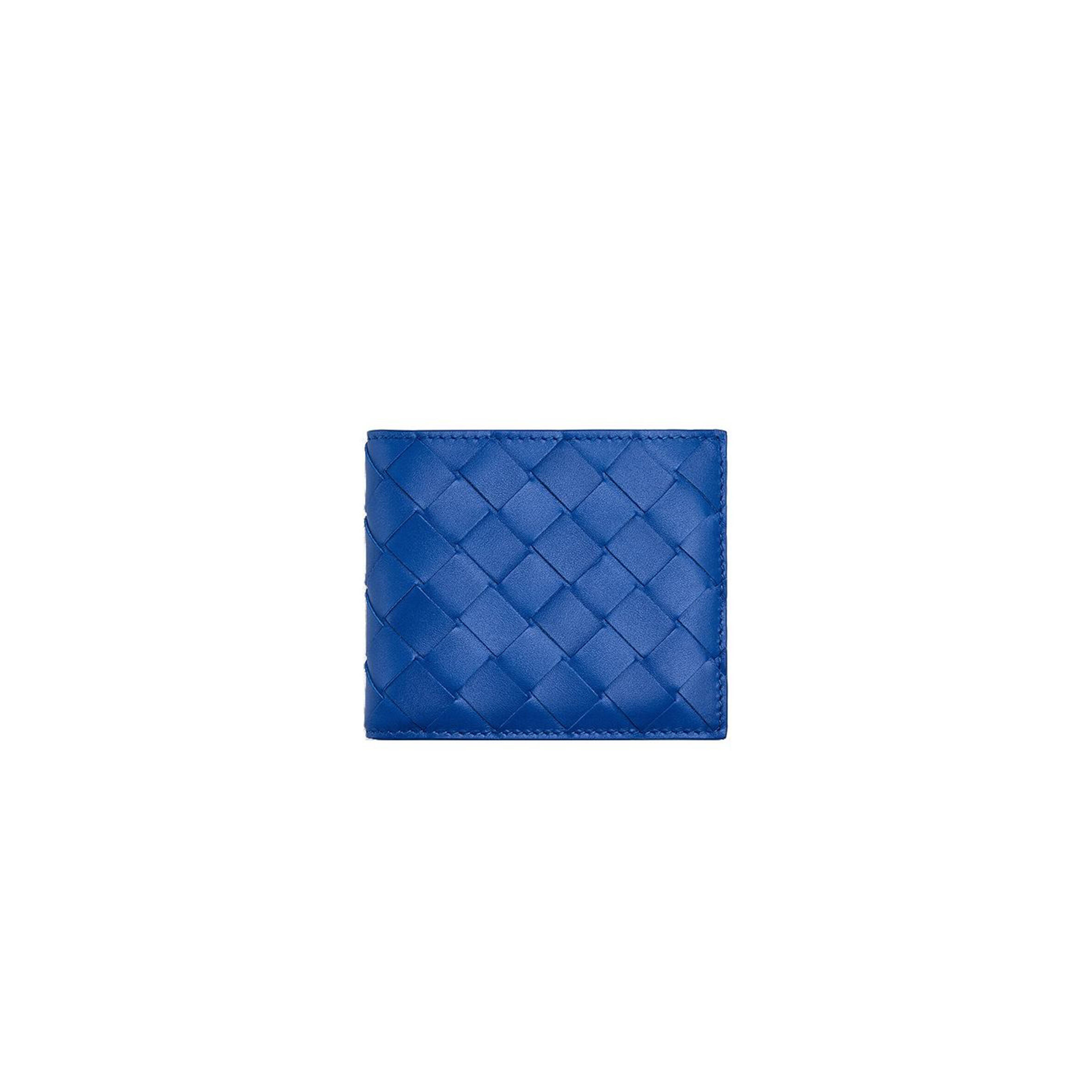 b0tt*ga Ven*ta cow leather wallet men''s cobalt blue 605722vcpq44256 (11*9.5*1cm)